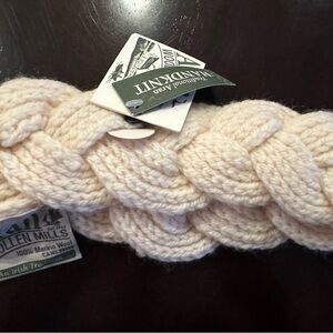 Aran Woolen Mills Cream Knit Headband